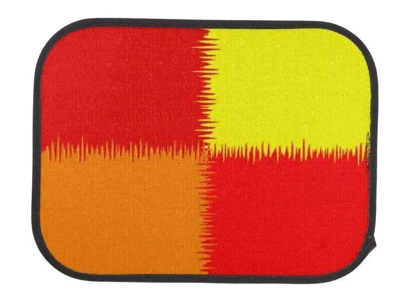 Car Mats-QUARTERS Car Mats Sets-Reds & Orange & Yellow-from COLORADDICTED.COM-