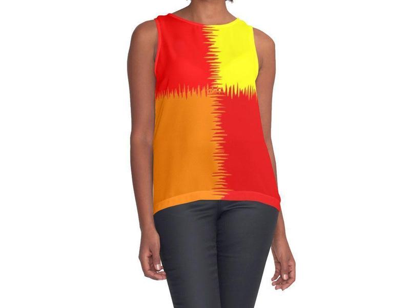 Contrast Tanks-QUARTERS Contrast Tanks-Reds &amp; Orange &amp; Yellow-from COLORADDICTED.COM-