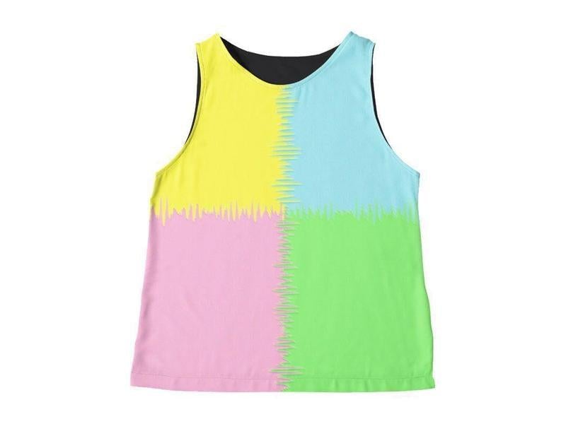 Contrast Tanks-QUARTERS Contrast Tanks-Pink & Light Blue & Light Green & Light Yellow-from COLORADDICTED.COM-