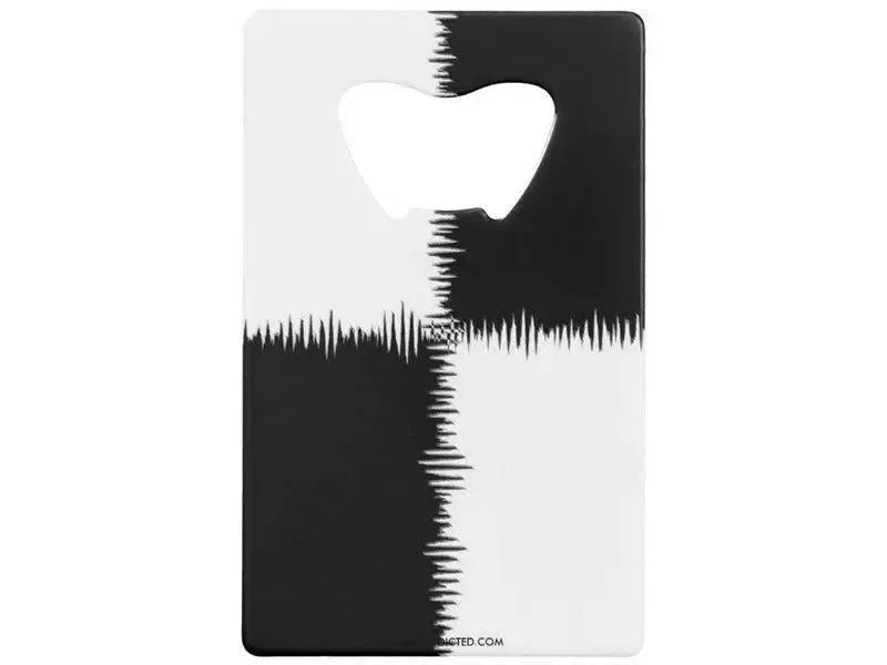 Credit Card Bottle Openers-QUARTERS Credit Card Bottle Openers-Black & White-from COLORADDICTED.COM-