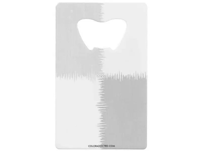 Credit Card Bottle Openers-QUARTERS Credit Card Bottle Openers-Grays & White-from COLORADDICTED.COM-