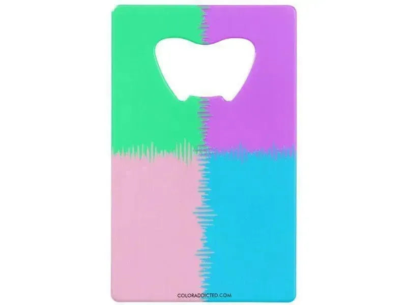 Credit Card Bottle Openers-QUARTERS Credit Card Bottle Openers-Pink, Light Blue, Light Green & Light Purple-from COLORADDICTED.COM-