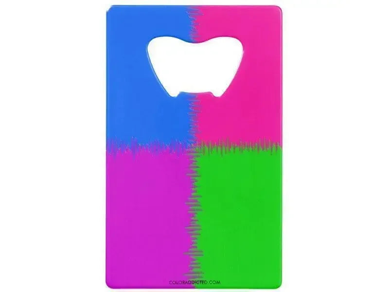 Credit Card Bottle Openers-QUARTERS Credit Card Bottle Openers-Purple, Fuchsia, Blue & Green-from COLORADDICTED.COM-
