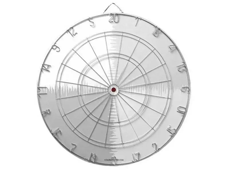 Dartboards-QUARTERS Dartboards (includes 6 Darts)-Grays & White-from COLORADDICTED.COM-