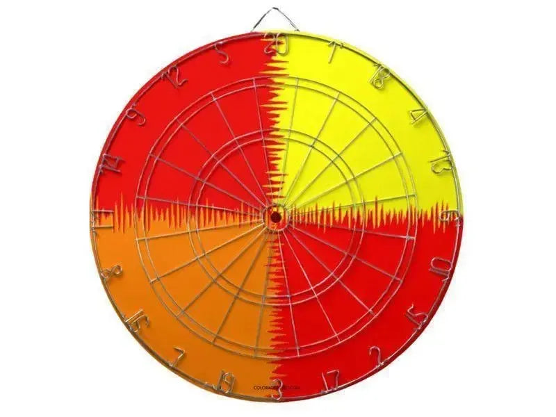 Dartboards-QUARTERS Dartboards (includes 6 Darts)-Reds & Orange & Yellow-from COLORADDICTED.COM-