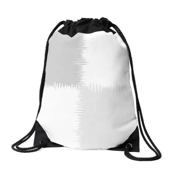 Drawstring Bags-QUARTERS Drawstring Bags-Grays & White-from COLORADDICTED.COM-