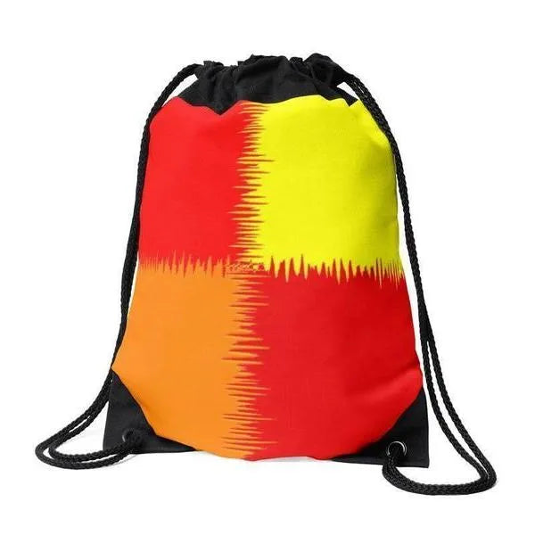 Drawstring Bags-QUARTERS Drawstring Bags-Reds & Orange & Yellow-from COLORADDICTED.COM-