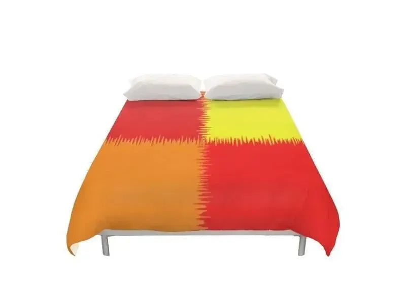 Duvet Covers-QUARTERS Duvet Covers-Reds & Orange & Yellow-from COLORADDICTED.COM-