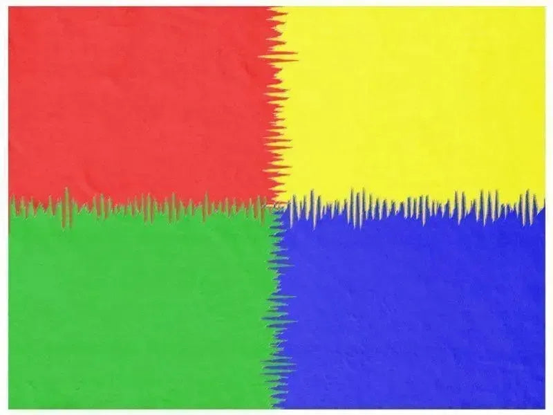 Fleece Blankets-QUARTERS Fleece Blankets-Red, Blue, Green & Yellow-from COLORADDICTED.COM-