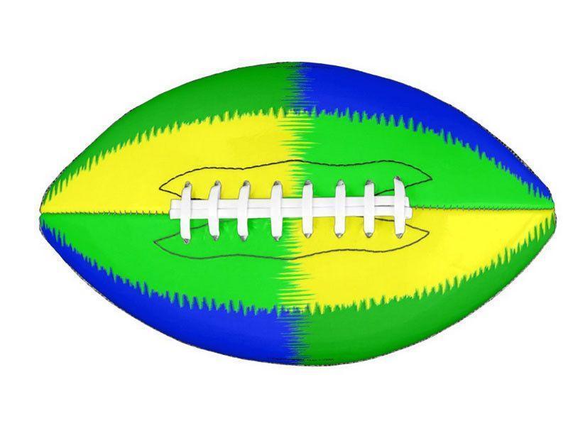 Footballs-QUARTERS Footballs &amp; Mini Footballs-Blues &amp; Greens &amp; Yellow-from COLORADDICTED.COM-