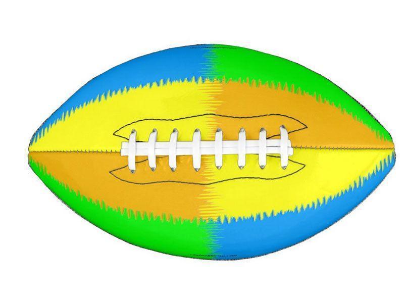 Footballs-QUARTERS Footballs &amp; Mini Footballs-Orange &amp; Blue &amp; Green &amp; Yellow-from COLORADDICTED.COM-