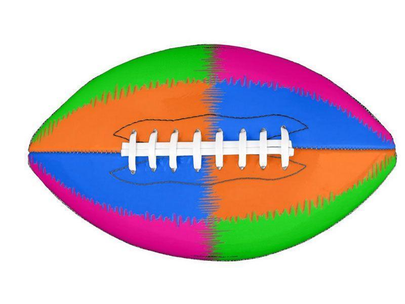 Footballs-QUARTERS Footballs &amp; Mini Footballs-Orange &amp; Fuchsia &amp; Blue &amp; Green-from COLORADDICTED.COM-