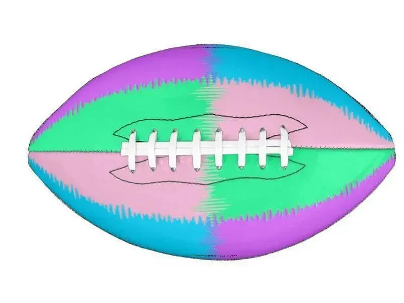 Footballs-QUARTERS Footballs & Mini Footballs-Pink & Light Blue & Light Green & Light Purple-from COLORADDICTED.COM-