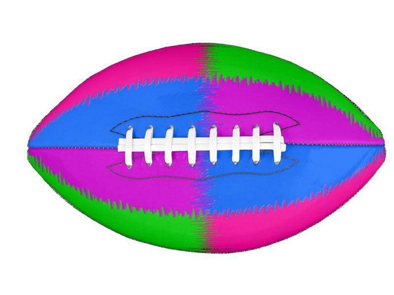 Footballs-QUARTERS Footballs &amp; Mini Footballs-Purple &amp; Fuchsia &amp; Blue &amp; Green-from COLORADDICTED.COM-