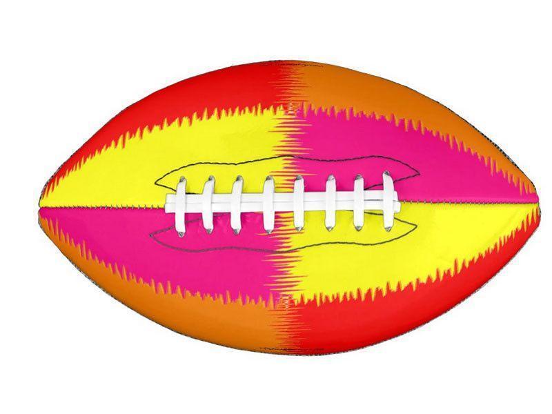 Footballs-QUARTERS Footballs &amp; Mini Footballs-Red &amp; Orange &amp; Fuchsia &amp; Yellow-from COLORADDICTED.COM-