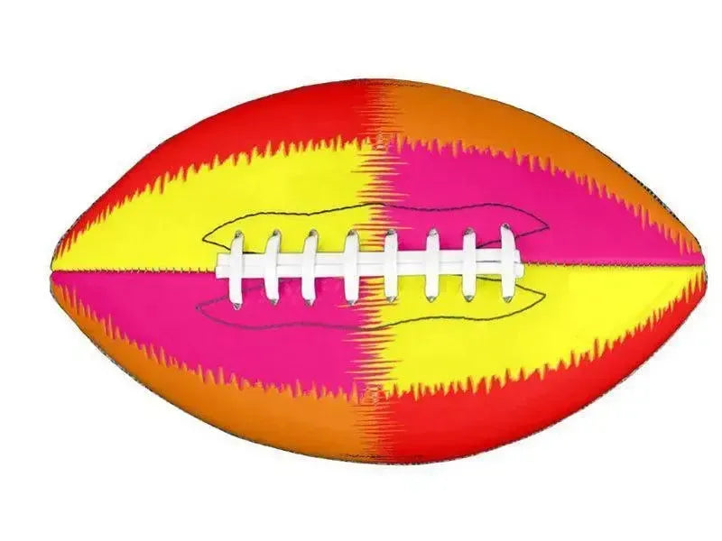Footballs-QUARTERS Footballs & Mini Footballs-Red & Orange & Fuchsia & Yellow-from COLORADDICTED.COM-