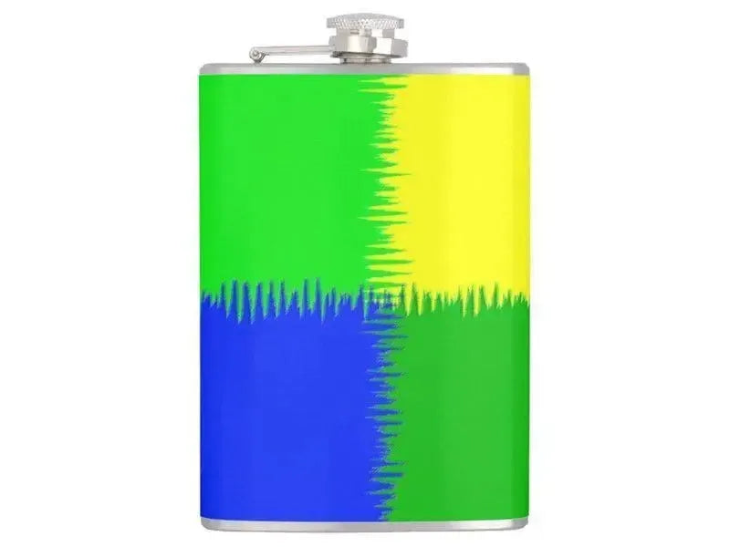 Hip Flasks-QUARTERS Hip Flasks-Blues & Greens & Yellow-from COLORADDICTED.COM-