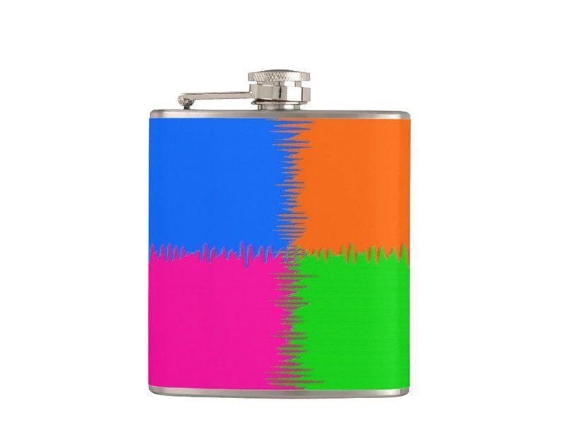 Hip Flasks-QUARTERS Hip Flasks-Orange &amp; Fuchsia &amp; Blue &amp; Green-from COLORADDICTED.COM-