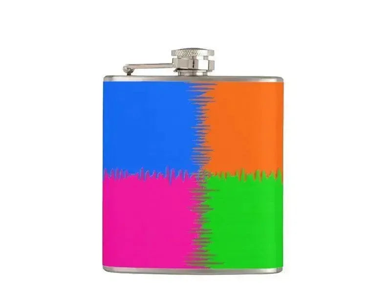 Hip Flasks-QUARTERS Hip Flasks-Orange & Fuchsia & Blue & Green-from COLORADDICTED.COM-