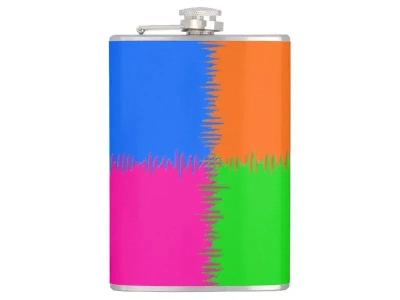 Hip Flasks-QUARTERS Hip Flasks-Orange & Fuchsia & Blue & Green-from COLORADDICTED.COM-
