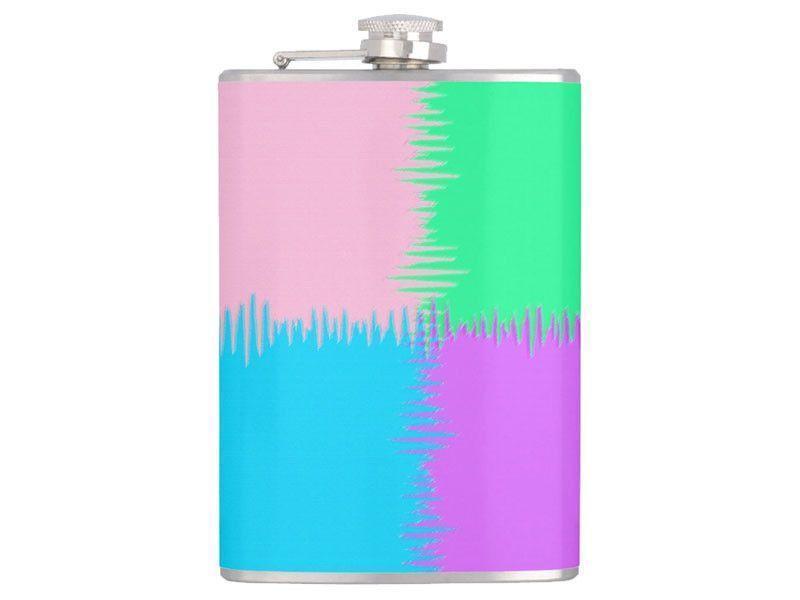 Hip Flasks-QUARTERS Hip Flasks-Pink &amp; Light Blue &amp; Light Green &amp; Light Purple-from COLORADDICTED.COM-