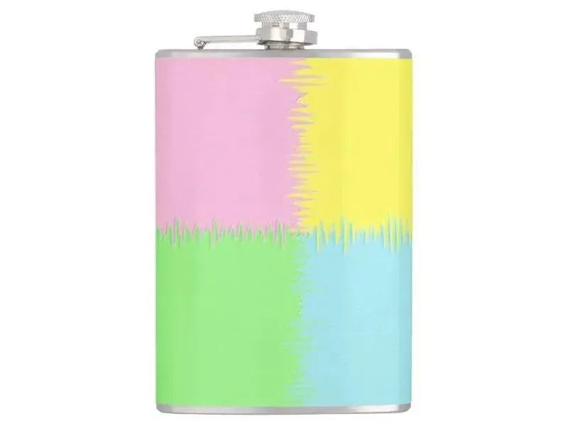 Hip Flasks-QUARTERS Hip Flasks-Pink & Light Blue & Light Green & Light Yellow-from COLORADDICTED.COM-