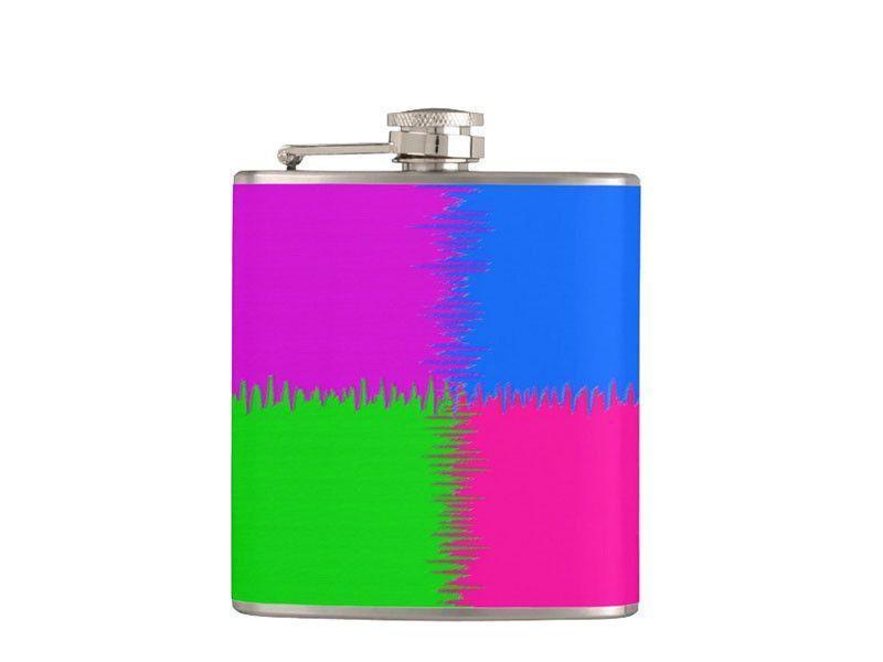 Hip Flasks-QUARTERS Hip Flasks-Purple &amp; Fuchsia &amp; Blue &amp; Green-from COLORADDICTED.COM-