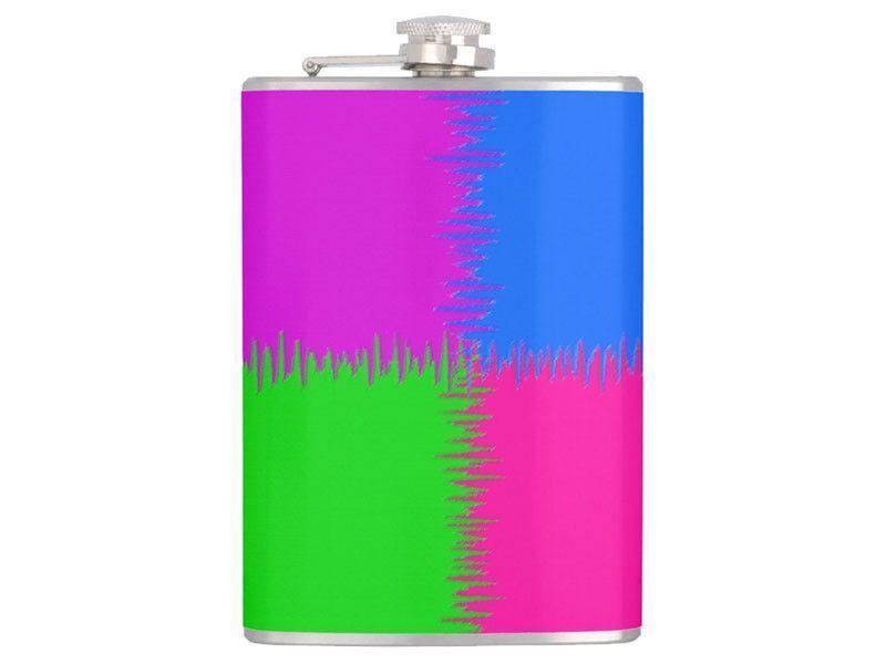 Hip Flasks-QUARTERS Hip Flasks-Purple &amp; Fuchsia &amp; Blue &amp; Green-from COLORADDICTED.COM-