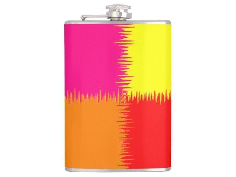 Hip Flasks-QUARTERS Hip Flasks-Red &amp; Orange &amp; Fuchsia &amp; Yellow-from COLORADDICTED.COM-