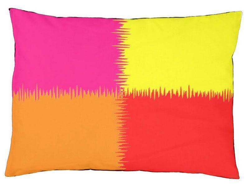 Dog Beds-QUARTERS Indoor/Outdoor Dog Beds-Red, Orange, Fuchsia &amp; Yellow-from COLORADDICTED.COM-