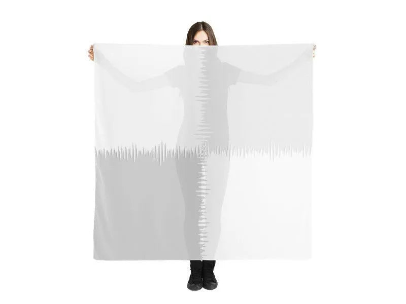 Large Square Scarves & Shawls-QUARTERS Large Square Scarves & Shawls-Grays & White-from COLORADDICTED.COM-