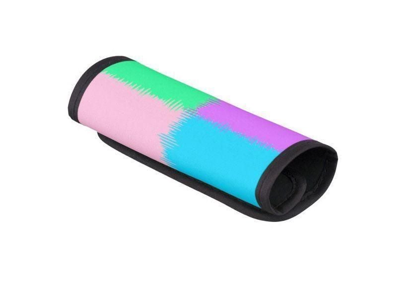 Luggage Handle Wraps-QUARTERS Luggage Handle Wraps-Pink &amp; Light Blue &amp; Light Green &amp; Light Purple-from COLORADDICTED.COM-