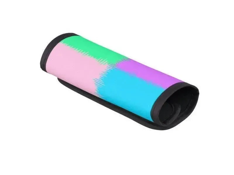 Luggage Handle Wraps-QUARTERS Luggage Handle Wraps-Pink & Light Blue & Light Green & Light Purple-from COLORADDICTED.COM-