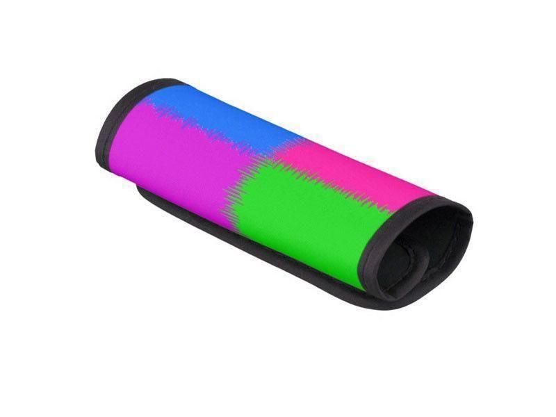 Luggage Handle Wraps-QUARTERS Luggage Handle Wraps-Purple &amp; Fuchsia &amp; Blue &amp; Green-from COLORADDICTED.COM-