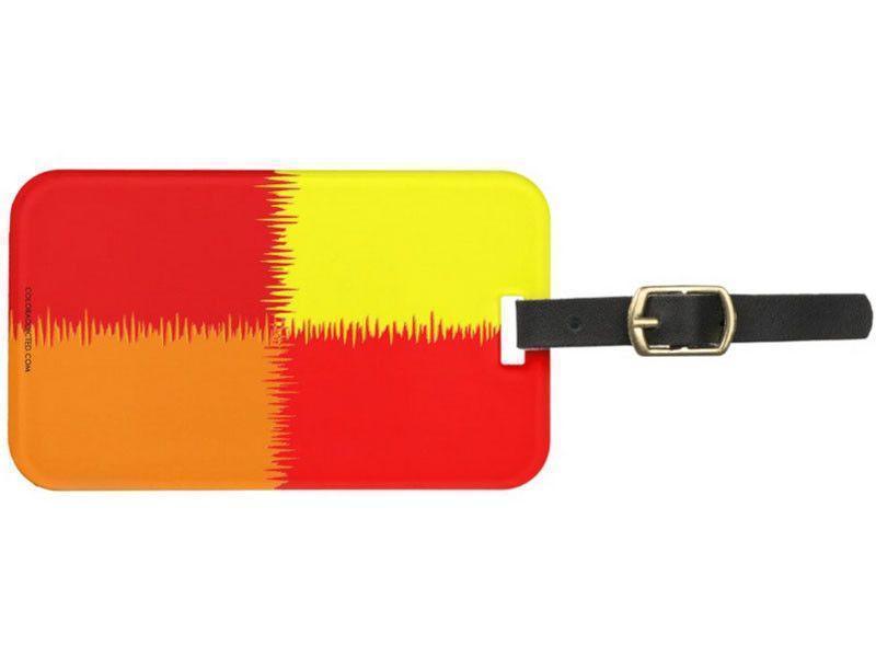 Luggage Tags-QUARTERS Luggage Tags-Reds, Orange &amp; Yellow-from COLORADDICTED.COM-