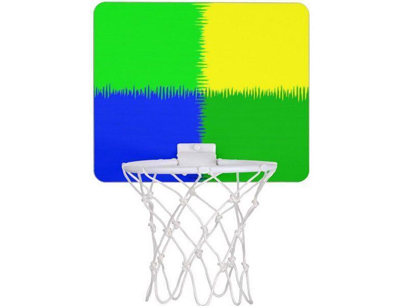 Mini Basketball Hoops-QUARTERS Mini Basketball Hoops-Blues &amp; Greens &amp; Yellow-from COLORADDICTED.COM-