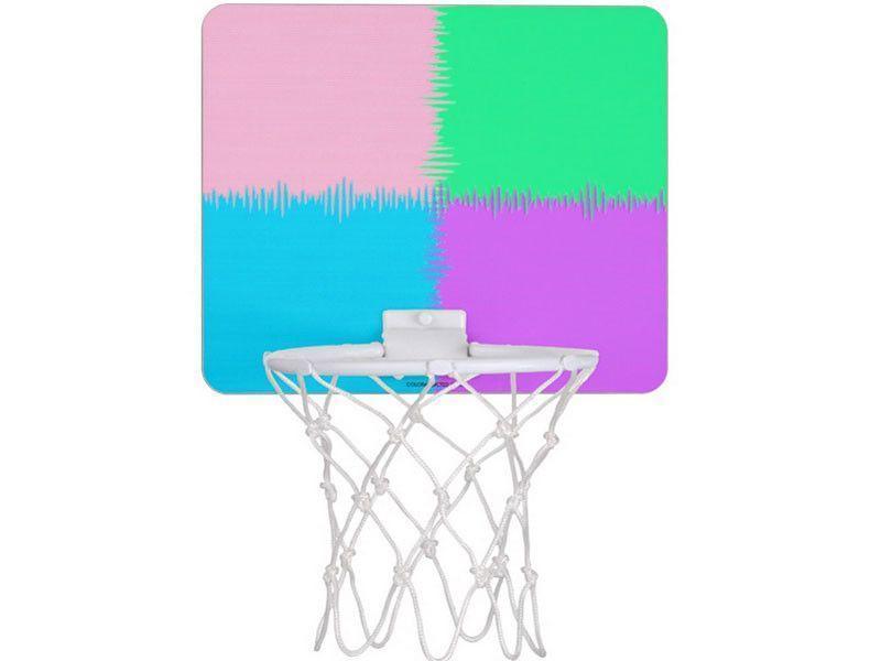 Mini Basketball Hoops-QUARTERS Mini Basketball Hoops-Pink &amp; Light Blue &amp; Light Green &amp; Light Purple-from COLORADDICTED.COM-
