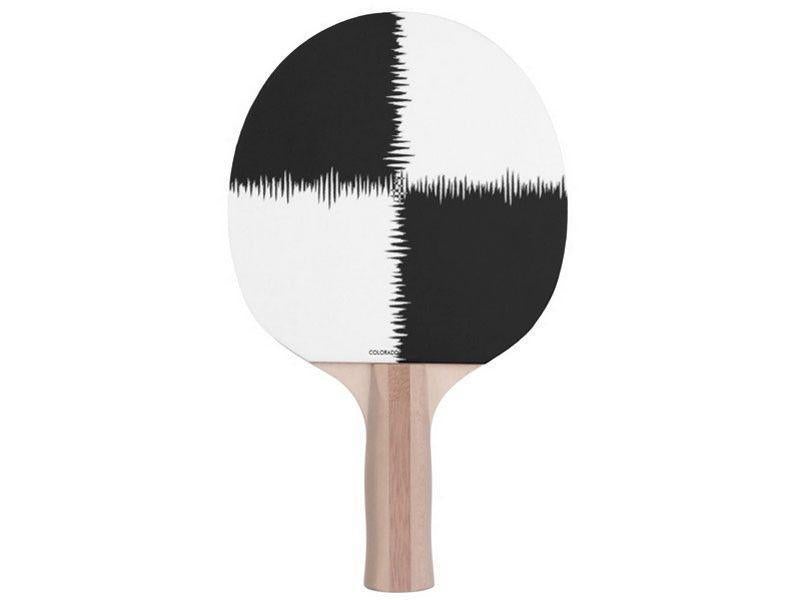 Ping Pong Paddles-QUARTERS Ping Pong Paddles-Black &amp; White-from COLORADDICTED.COM-