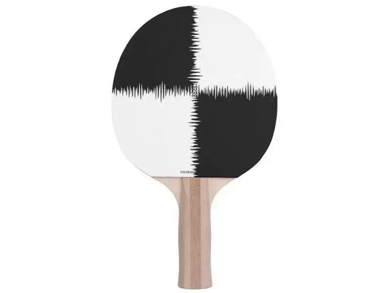 Ping Pong Paddles-QUARTERS Ping Pong Paddles-Black & White-from COLORADDICTED.COM-