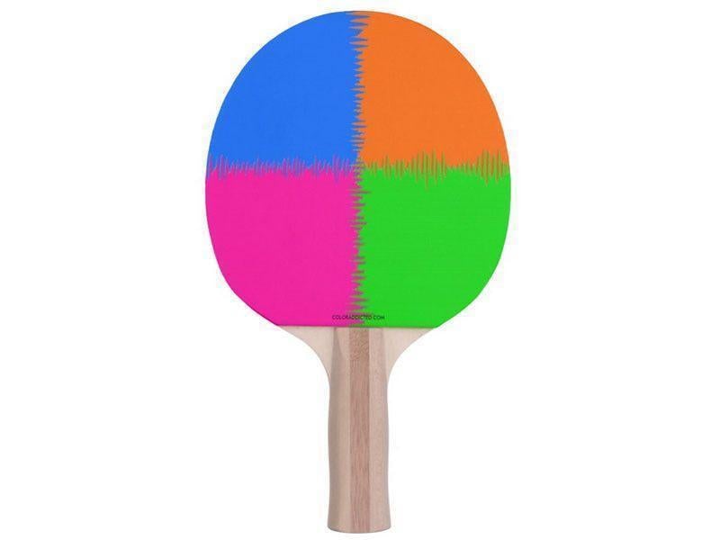 Ping Pong Paddles-QUARTERS Ping Pong Paddles-Orange &amp; Fuchsia &amp; Blue &amp; Green-from COLORADDICTED.COM-