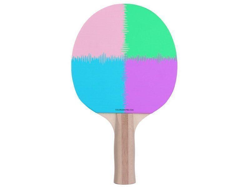 Ping Pong Paddles-QUARTERS Ping Pong Paddles-Pink &amp; Light Blue &amp; Light Green &amp; Light Purple-from COLORADDICTED.COM-