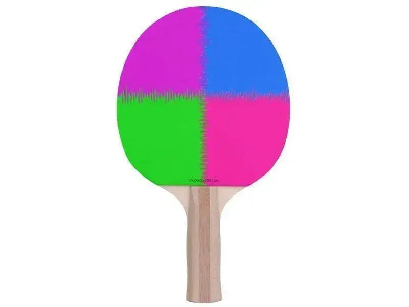Ping Pong Paddles-QUARTERS Ping Pong Paddles-Purple & Fuchsia & Blue & Green-from COLORADDICTED.COM-