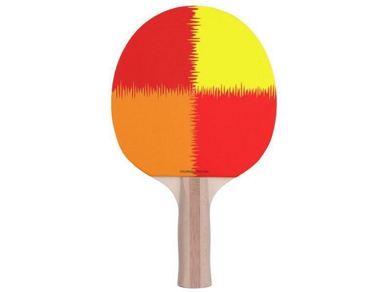 Ping Pong Paddles-QUARTERS Ping Pong Paddles-Reds &amp; Orange &amp; Yellow-from COLORADDICTED.COM-