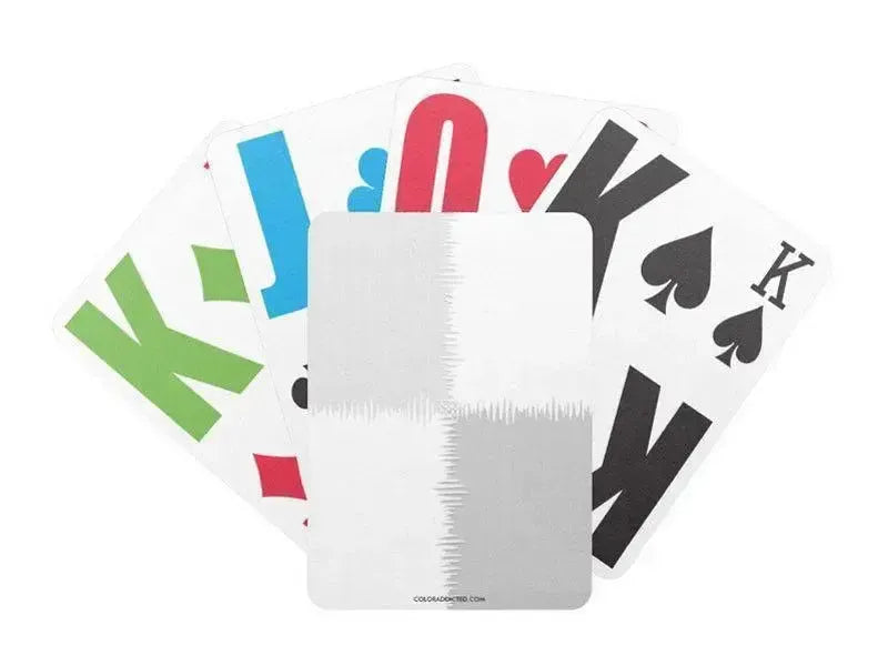 Playing Cards-QUARTERS Premium Bicycle® E-Z See® LoVision® Playing Cards for visually impaired players-Grays & White-from COLORADDICTED.COM-