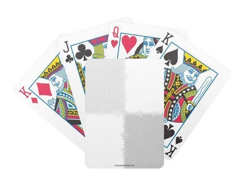 Playing Cards-QUARTERS Premium Bicycle® Playing Cards-Grays &amp; White-from COLORADDICTED.COM-