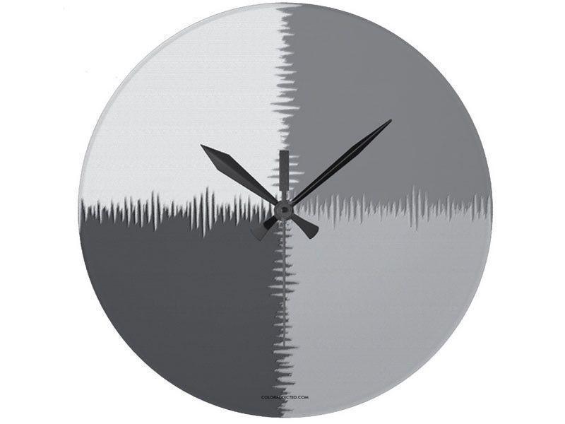 Wall Clocks-QUARTERS Round Wall Clocks-Grays-from COLORADDICTED.COM-