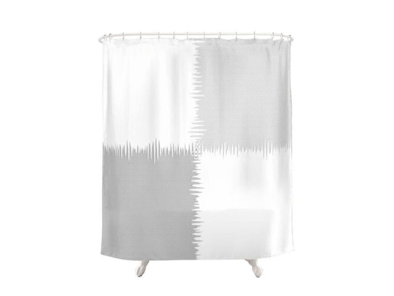 Shower Curtains-QUARTERS Shower Curtains-Grays &amp; White-from COLORADDICTED.COM-
