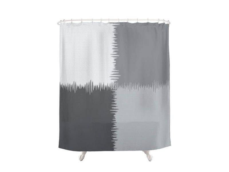 Shower Curtains-QUARTERS Shower Curtains-Grays-from COLORADDICTED.COM-