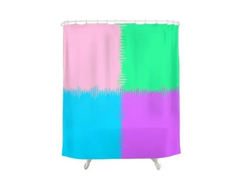 Shower Curtains-QUARTERS Shower Curtains-from COLORADDICTED.COM-