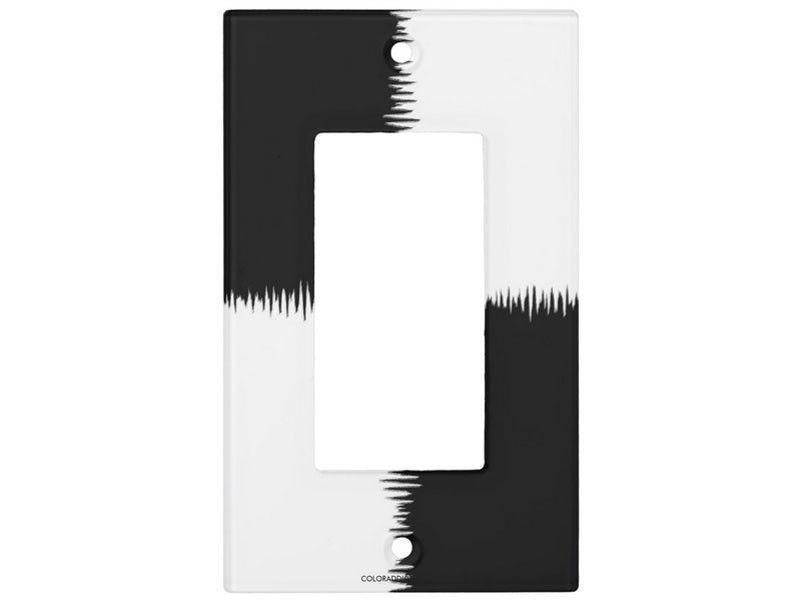 Light Switch Covers-QUARTERS Single, Double &amp; Triple-Rocker Light Switch Covers-Black &amp; White-from COLORADDICTED.COM-